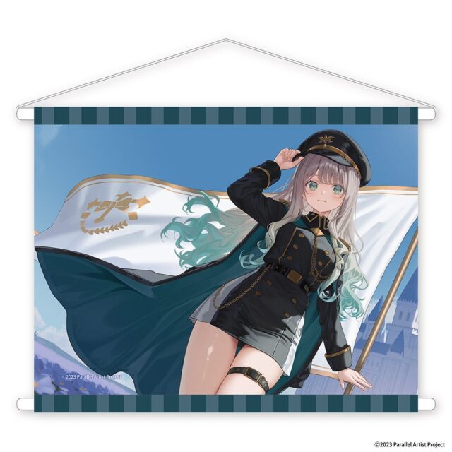 記事画像6: アニメ風のイラストで、軍服を着た少女が旗を掲げている。