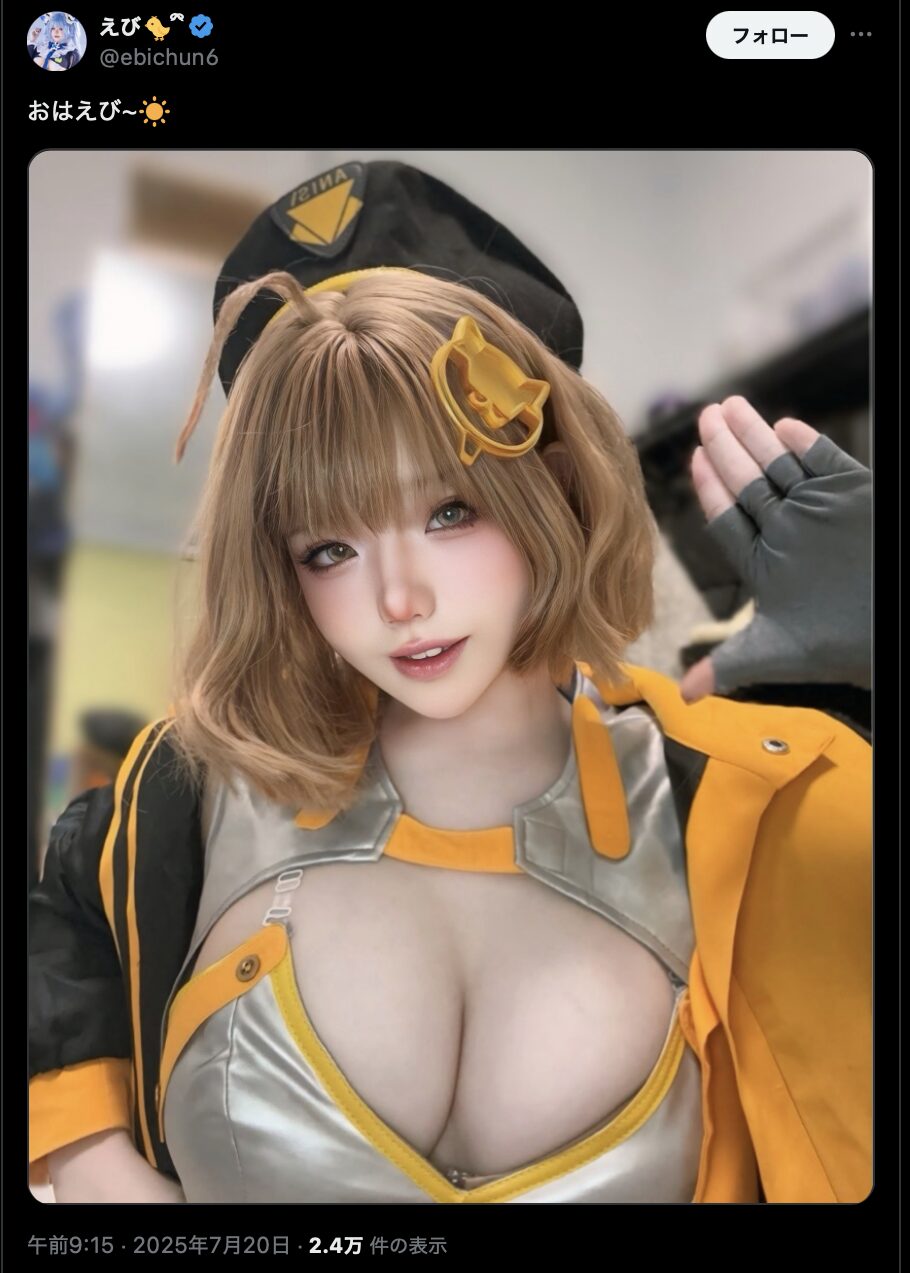 元気いっぱいのアニスが現実世界に！　えび、『勝利の女神：NIKKE』アニスの完璧コスプレを披露