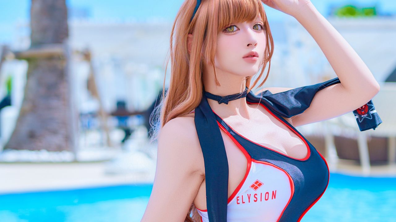 プールサイドに舞い降りた美しきニケ！ きっか、『勝利の女神