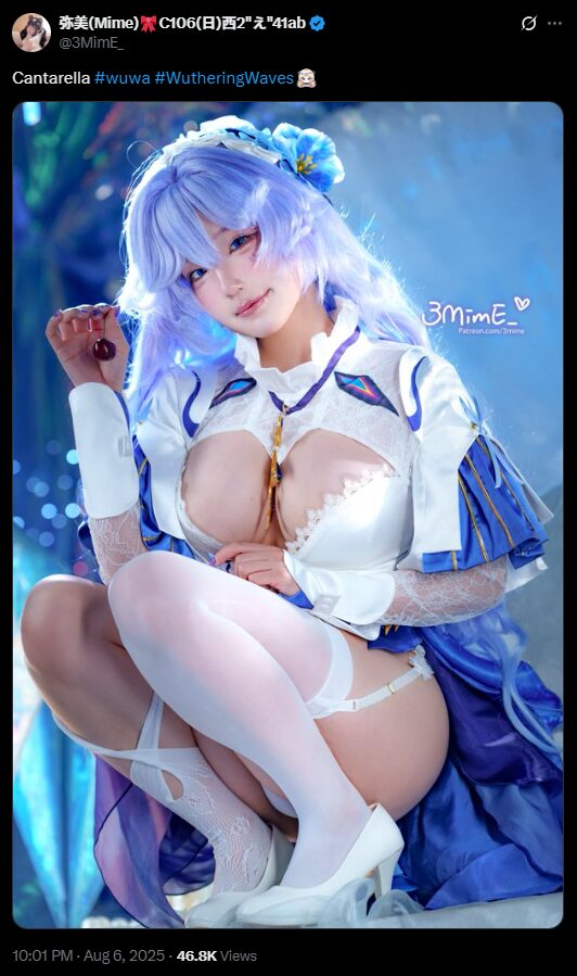 美しすぎるカンタレラ！　弥美、『鳴潮』カンタレラの神秘的なコスプレを完全再現