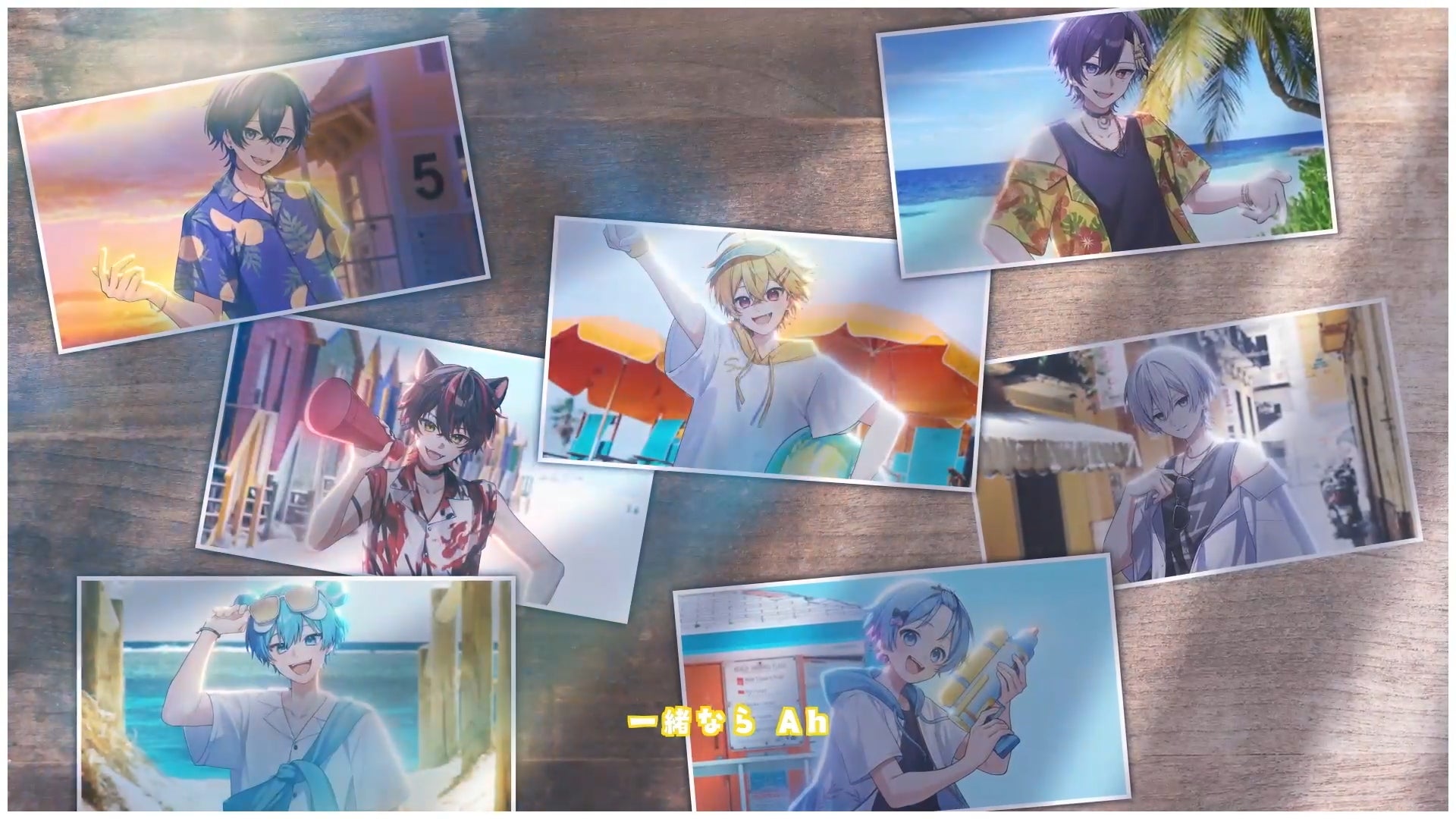 記事画像3: 夏らしい衣装を着たアニメキャラクターたちの写真が並べられています