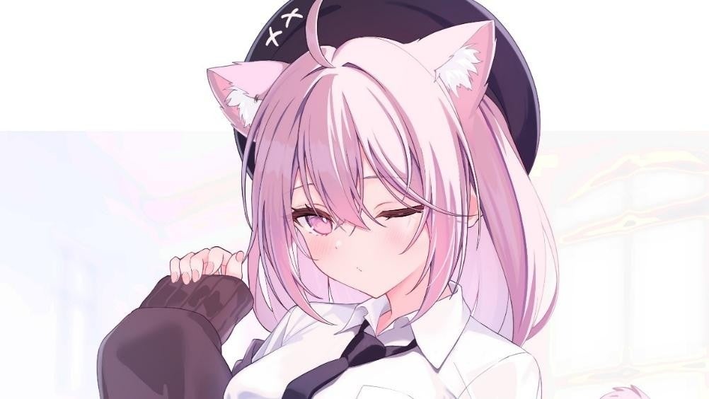 記事画像10: 猫耳のキャラクターがウィンクしているアニメ風のイラスト