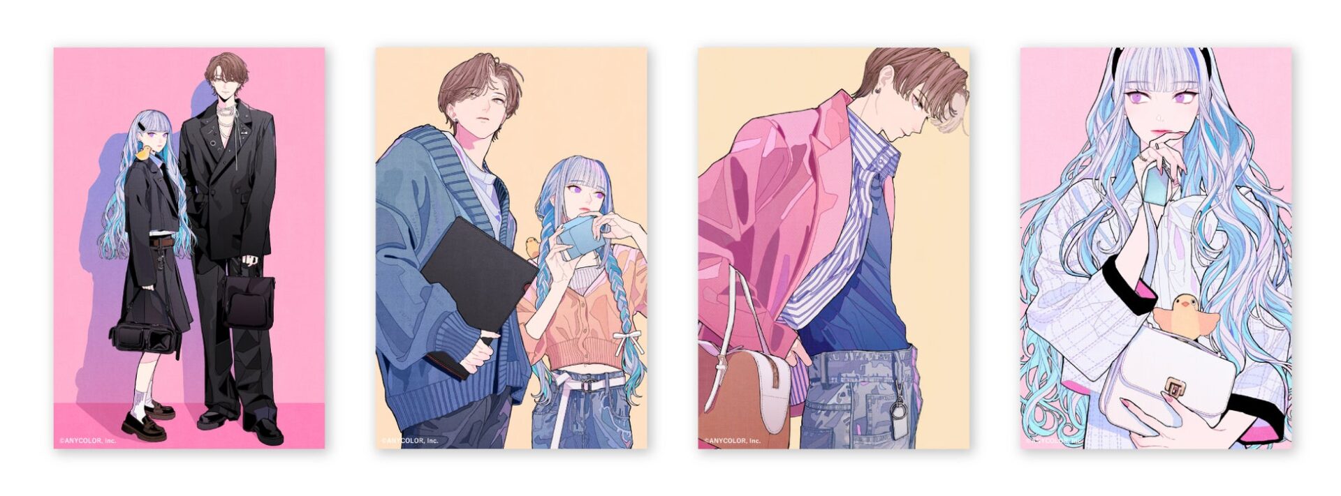 記事画像5: アニメ風のイラストで、ファッションに身を包んだ男女のペアが描かれています。