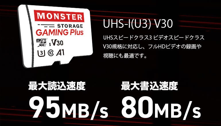 記事画像6: MONSTER STORAGE GAMING Plus microSDカードの仕様と性能