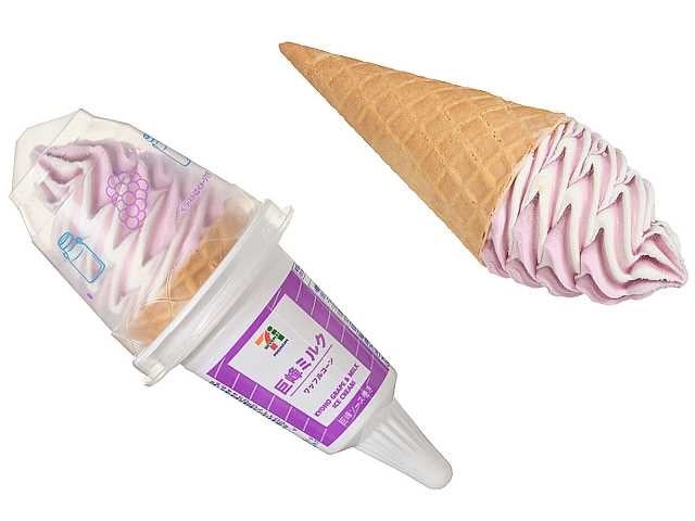 記事画像3: セブンイレブンの巨峰ミルクワッフルコーンアイス