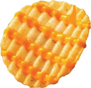 記事画像3: ワッフルカットポテトにチーズソースがかかった状態