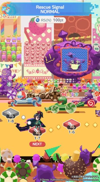 記事画像2: レック・イット・ラルフのレースゲーム画面。ヴァネロペがカートに乗っている。