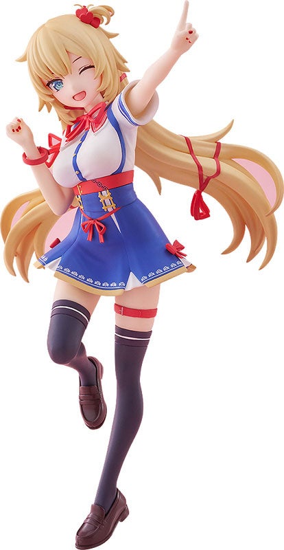 記事画像3: 元気なポーズの金髪美少女フィギュア、セーラー服風衣装。
