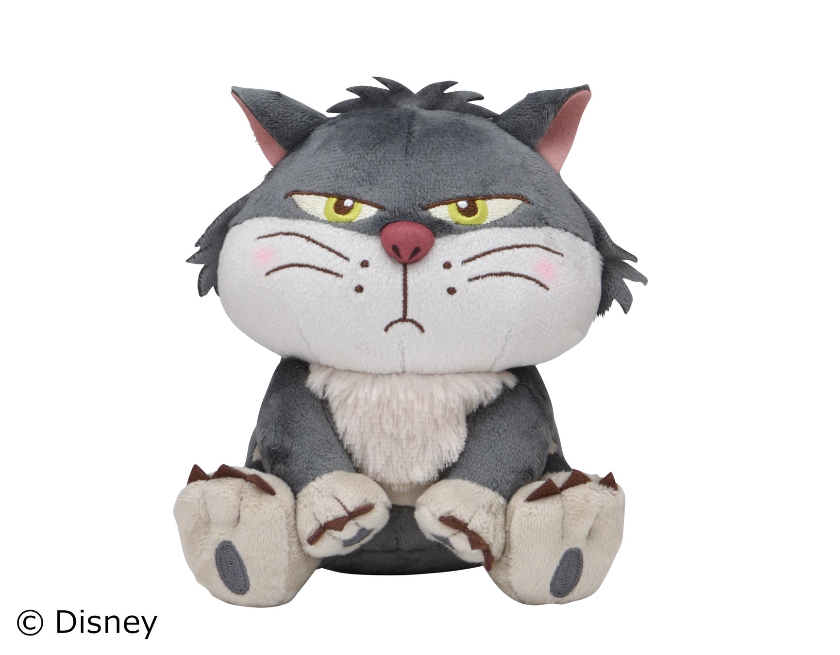 記事画像2: ディズニーキャラクター、ルーに似た灰色の猫のぬいぐるみ