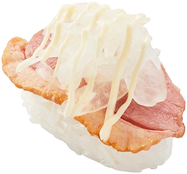 記事画像3: 鴨肉と玉ねぎ、マヨネーズがかかった寿司