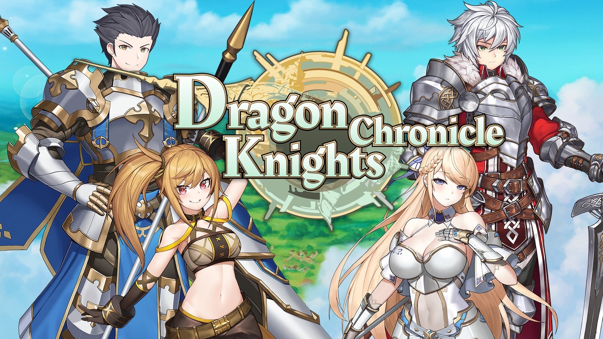 記事画像18: 「Dragon Chronicle Knights」のゲームキービジュアル、騎士と女性キャラクター