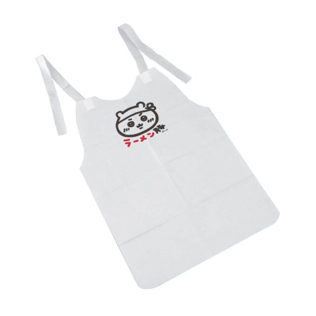 ラーメンのキャラクターが描かれた子供用エプロン