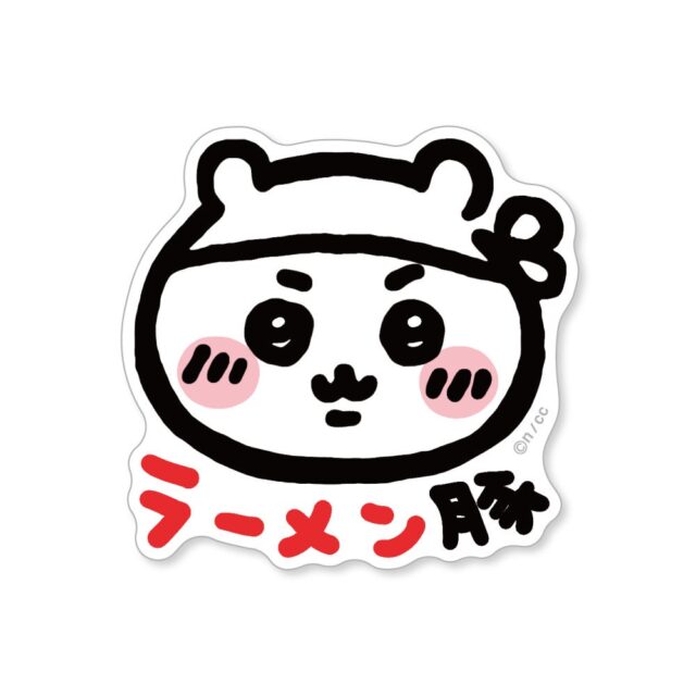 ラーメン豚のキャラクターが描かれたステッカー