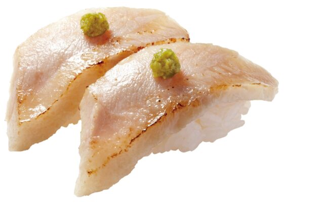炙り〆鯖とわさびが乗った寿司