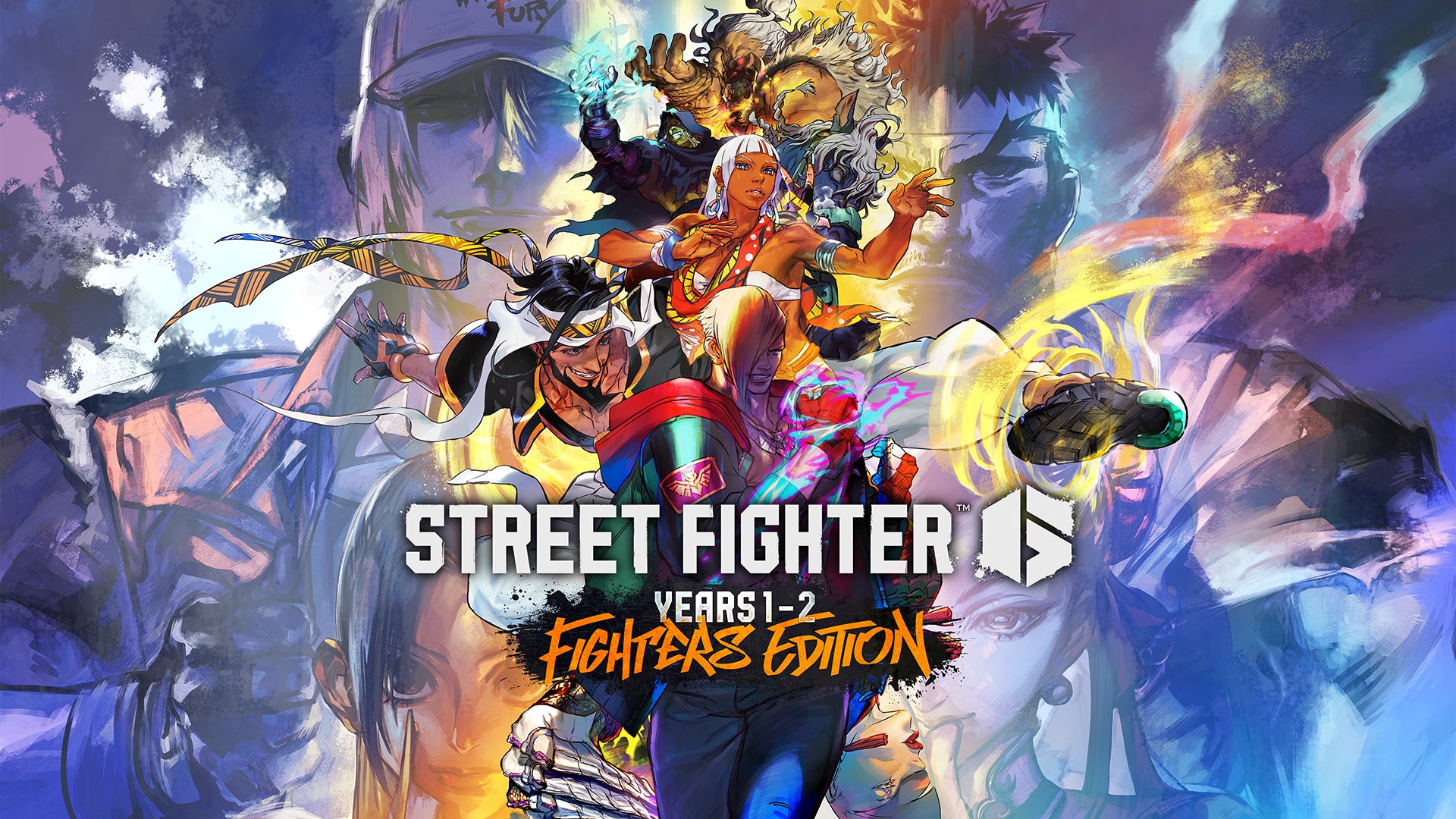 ストリートファイターのキャラクターが集結した「YEARS 1-2 FIGHTERS EDITION」のキービジュアル