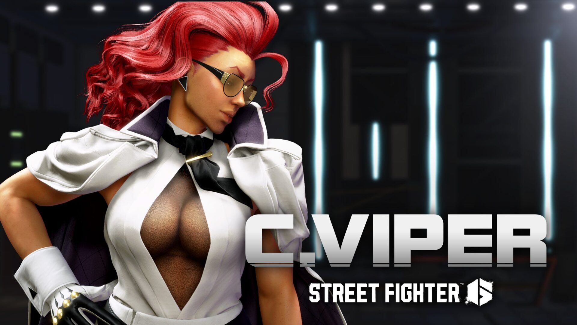 C. Viperのキャラクタービジュアルとストリートファイターのロゴ