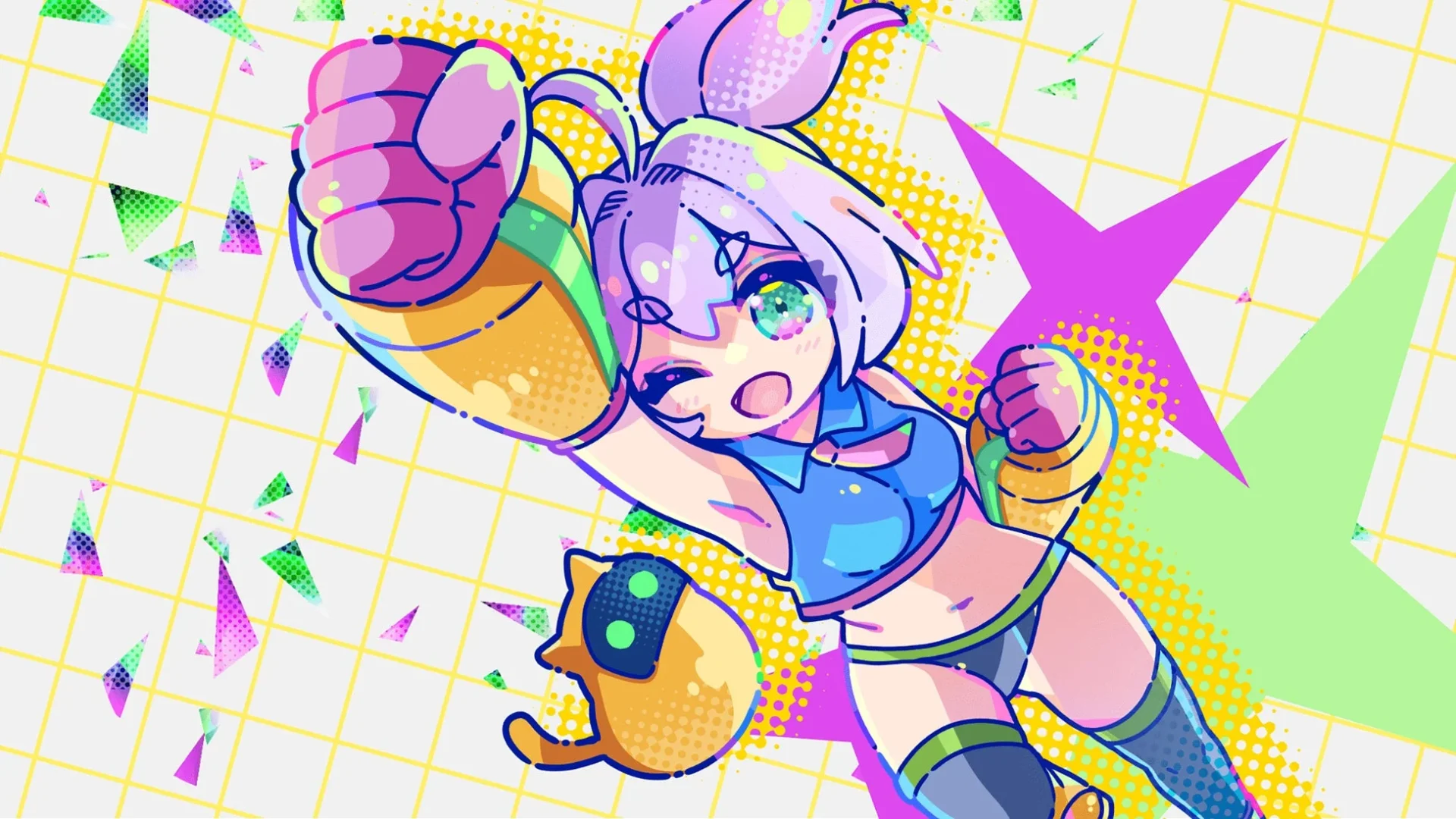 『ウルトラジェットガール』のキュートな少女ヒーローイラスト