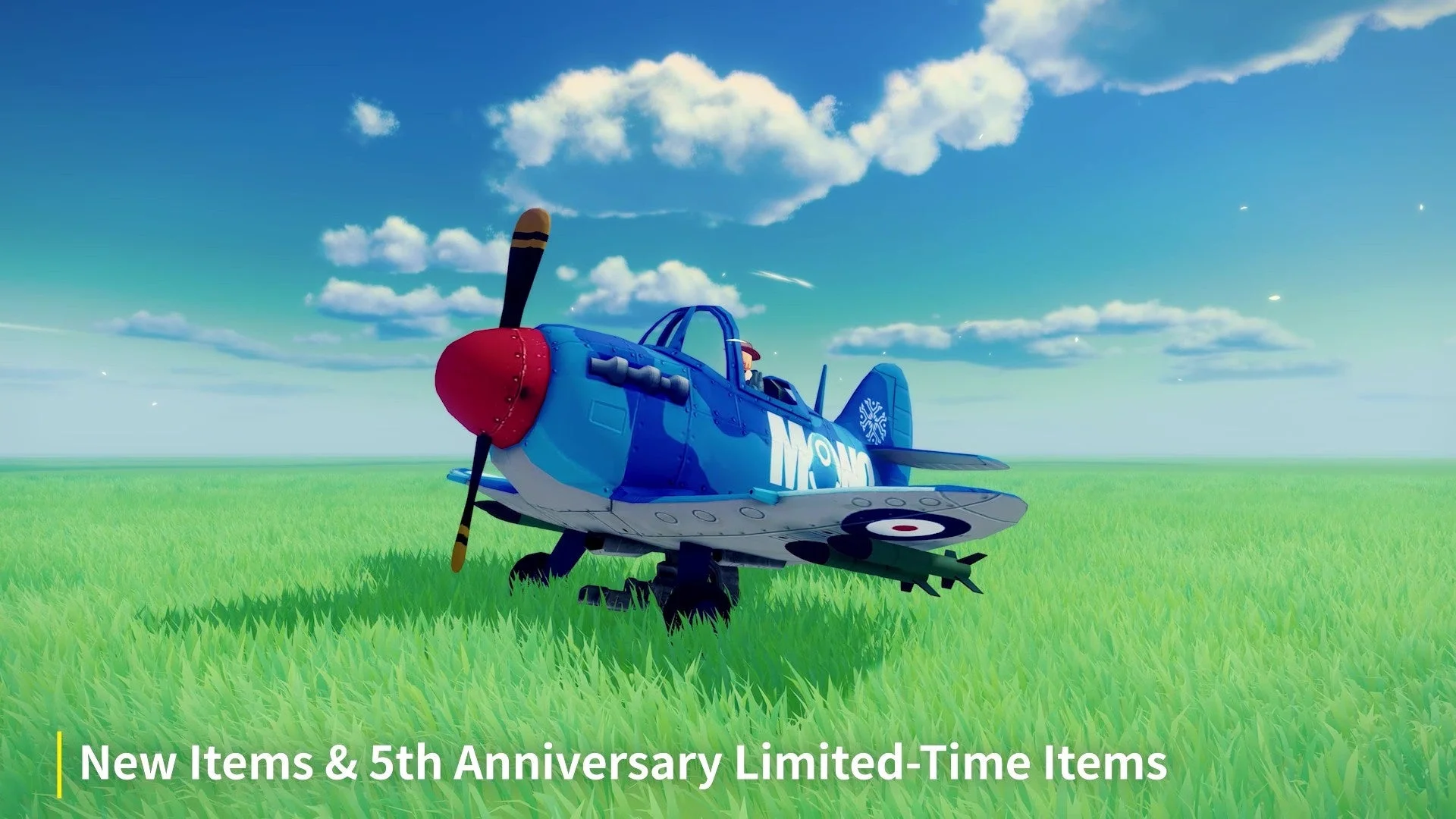5周年記念のアニバーサリー仕様のモノ飛行機