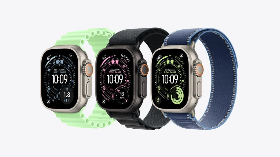 複数のバンドを装着したApple Watch Ultra 3