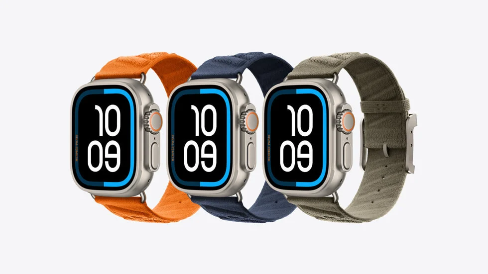 Hermèsコレクションのバンドを装着したApple Watch Ultra 3