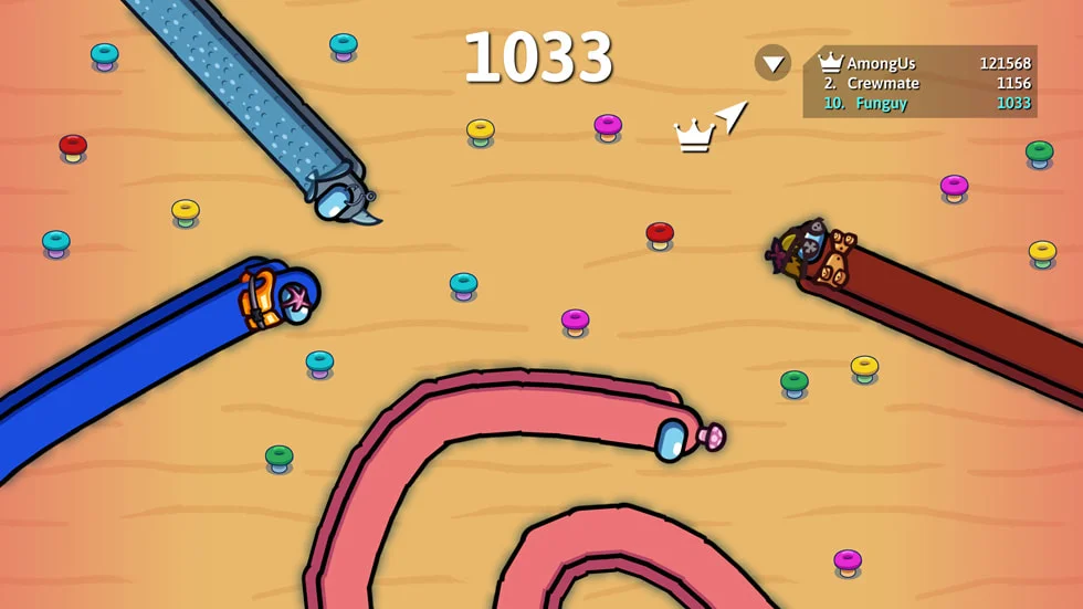 Snake.io+とAmong Usコラボレーションスキン