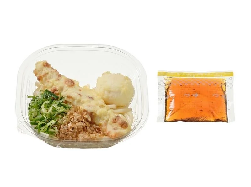セブン‐イレブンお月見冷しちく玉天うどんとつゆ
