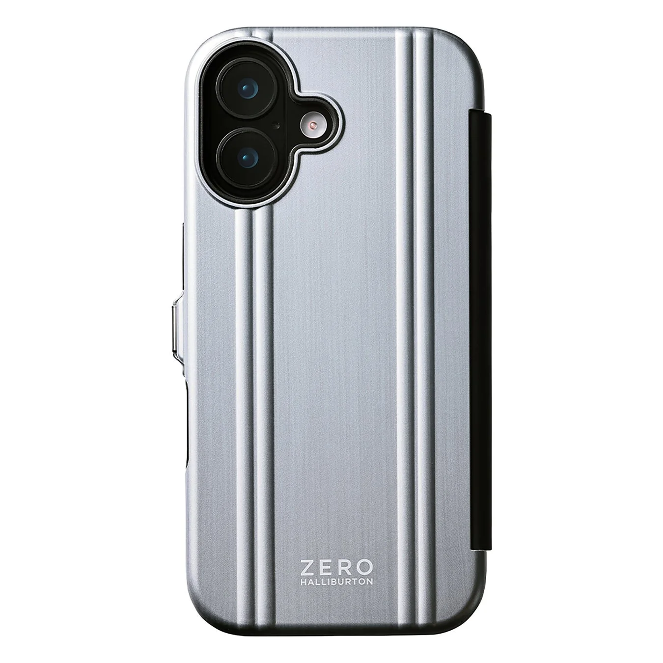 マットシルバーのiPhone17手帳型ケース