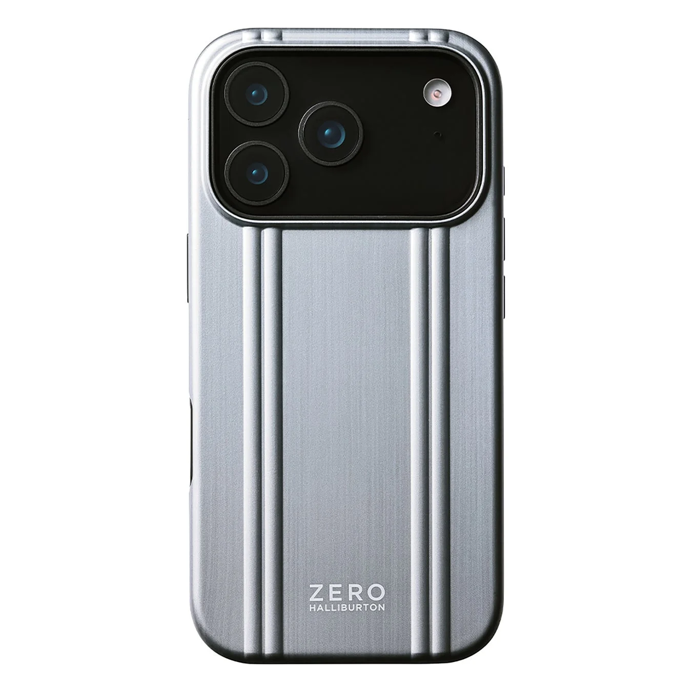 マットシルバーのiPhone17背面型ケース