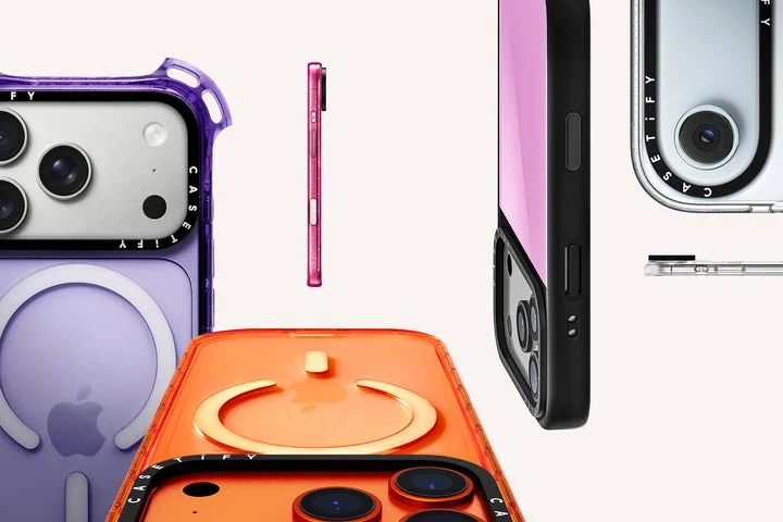 カラフルなCASETiFYケースの側面デザイン