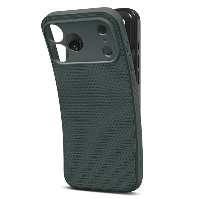 iPhone 17シリーズ用マットデザインケース「リキッド・エア」アビス・グリーン