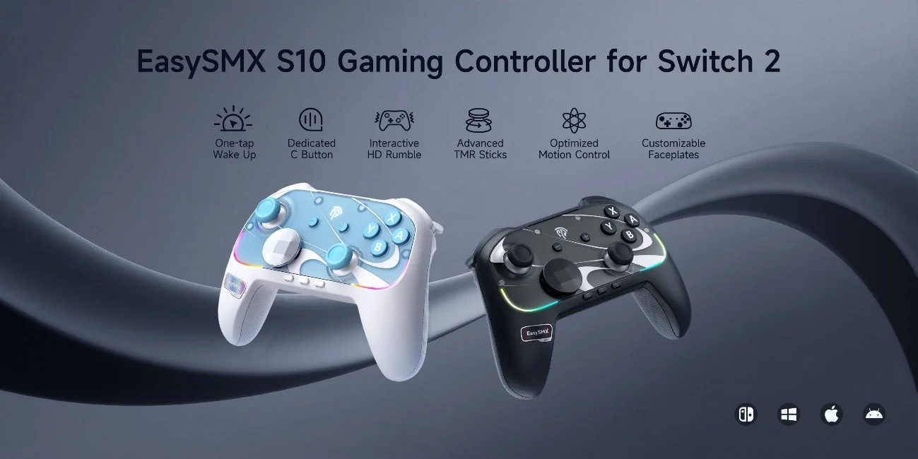 EasySMX、Switch 2向け新型コントローラー「S10」発表！　TMRスティック＆HD振動搭載で8月22日発売