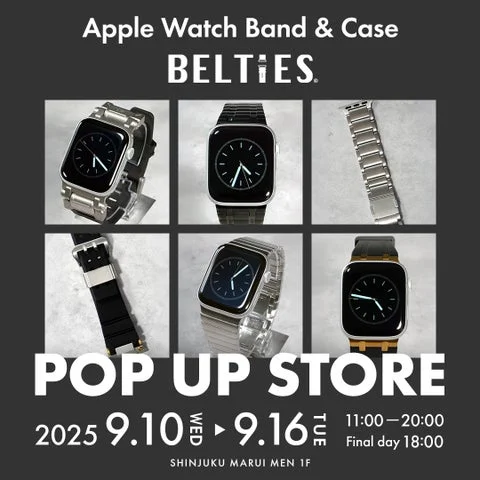 「BELTIES」Apple Watchバンド＆ケース ポップアップストアの告知ビジュアル