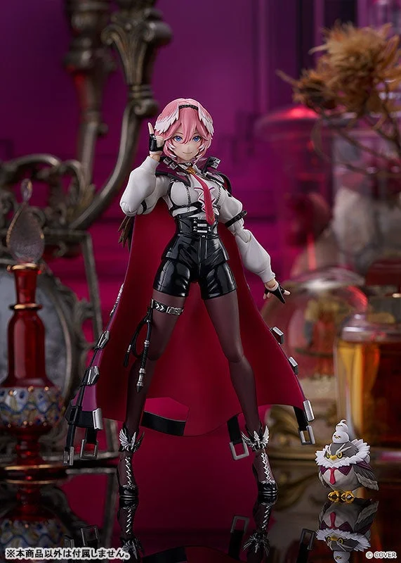 figma鷹嶺ルイが杖を持ち笑顔で立つ全身像