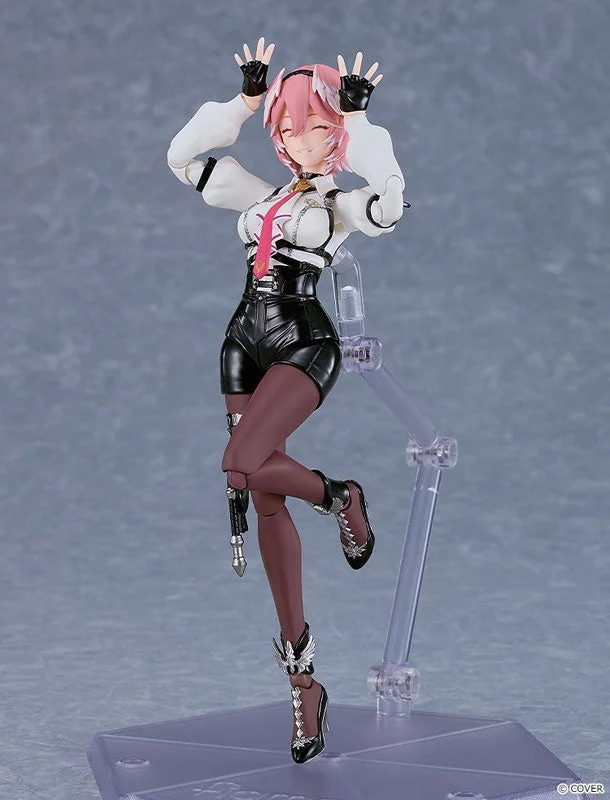 figma鷹嶺ルイの目閉じ笑顔で両手を上げたポーズ