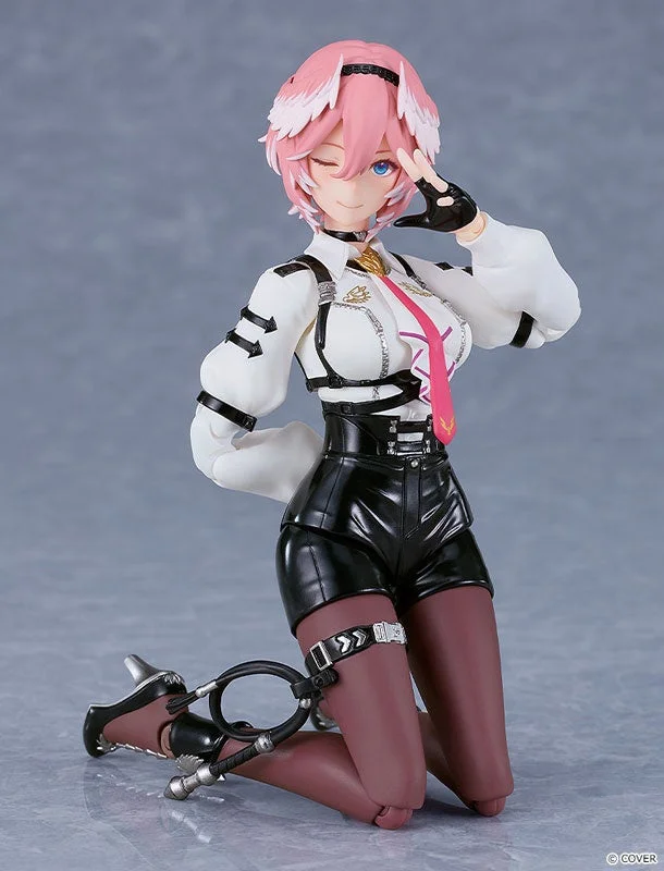 figma鷹嶺ルイのウインク顔で膝立ち敬礼ポーズ