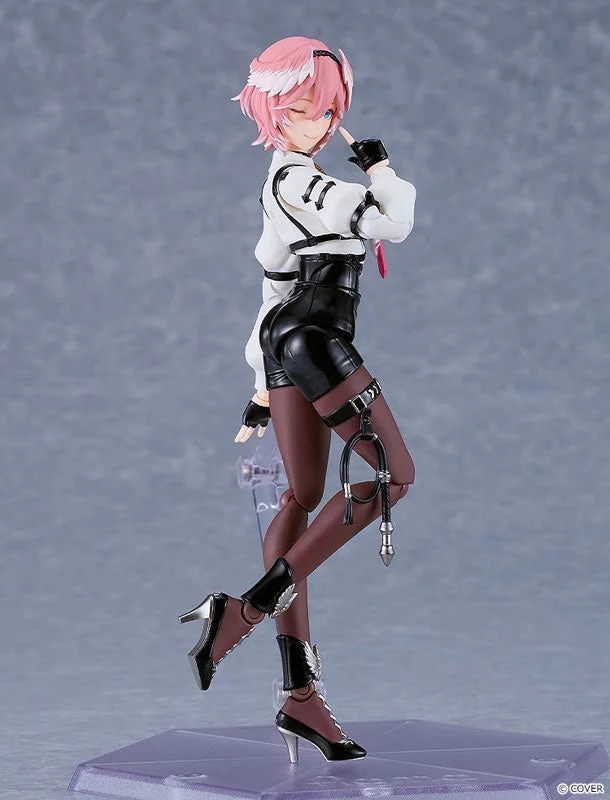 figma鷹嶺ルイの横向き、ウインク顔で指を口元に