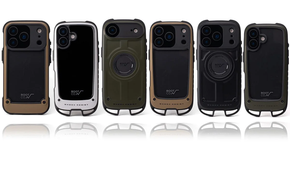 ROOT CO.の各種iPhoneケースが並ぶ製品ラインナップ