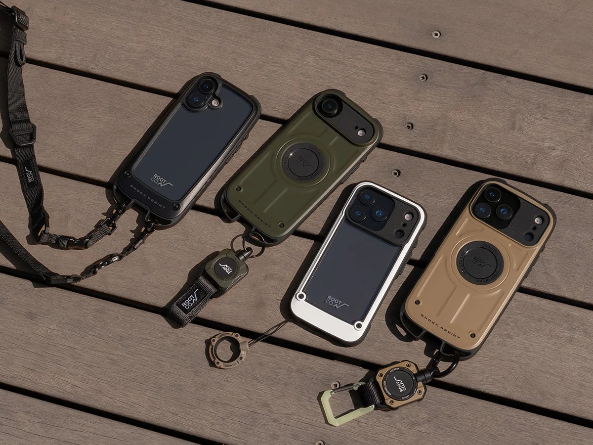 ROOT CO. iPhoneケースとカラビナ・ストラップ装着例