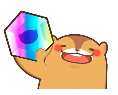 助手ぽたろうキャラクターがポタストーンを持つイラスト