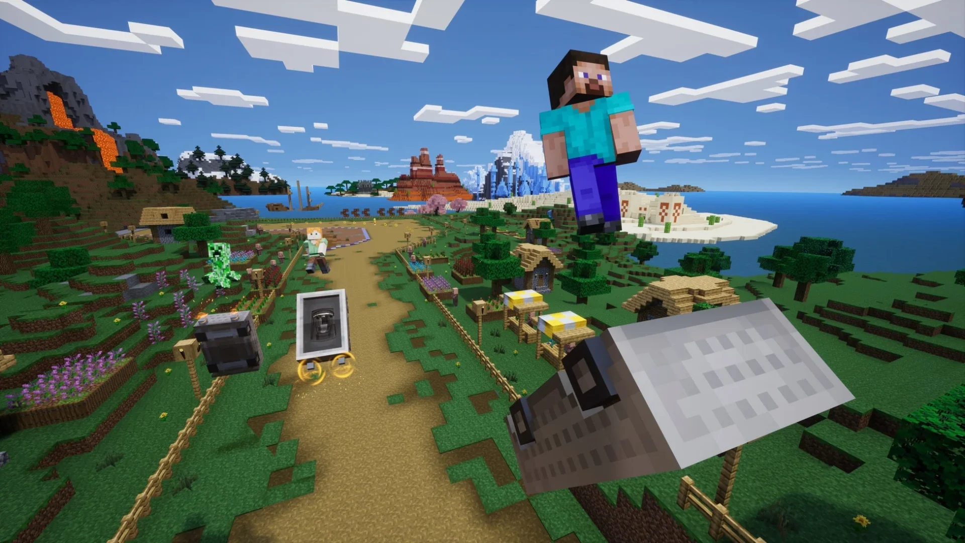 ソニックレーシングクロスワールドに登場するマインクラフトの世界