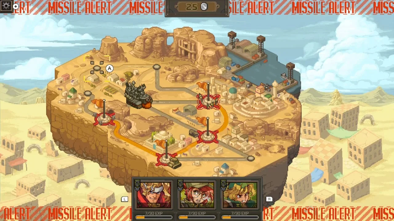 『METAL SLUG TACTICS』の作戦マップ選択画面