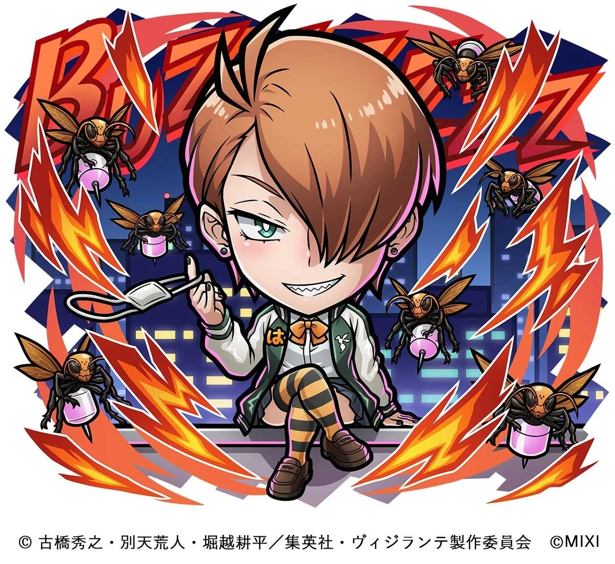 コラボ記念パックで入手できる「蜂須賀九印」のキャラクターイラスト。