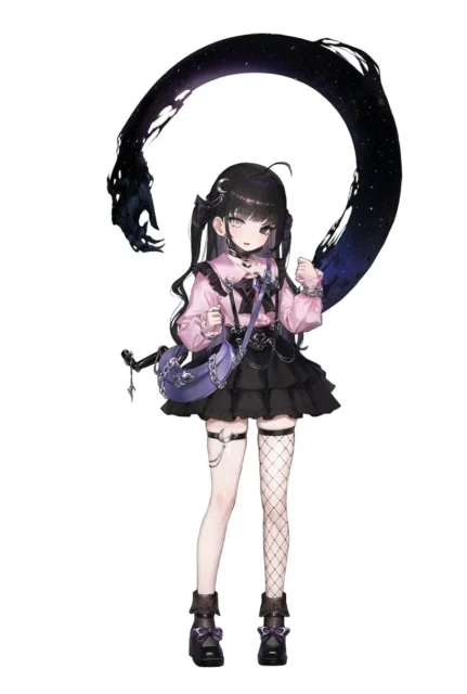 新コスチューム「深裏の夢 ソーニャ」の全身イラスト。ゴシック風の服装。