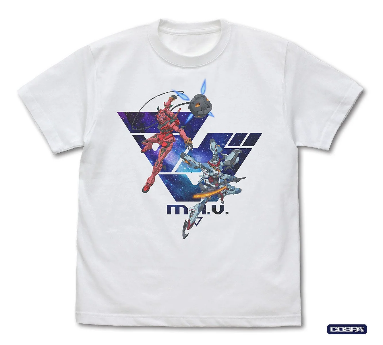 『機動戦士Gundam GQuuuuuuX』赤いガンダム「マヴ」フルカラーTシャツ（白）