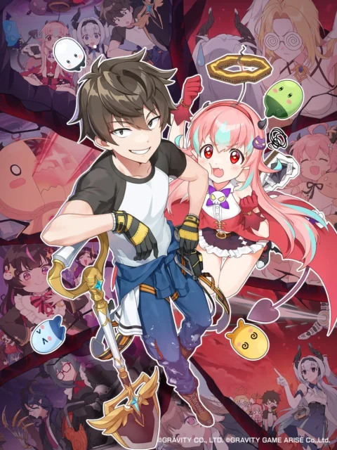 スコップヒーローの主要キャラクターとミニオンの集合イラスト
