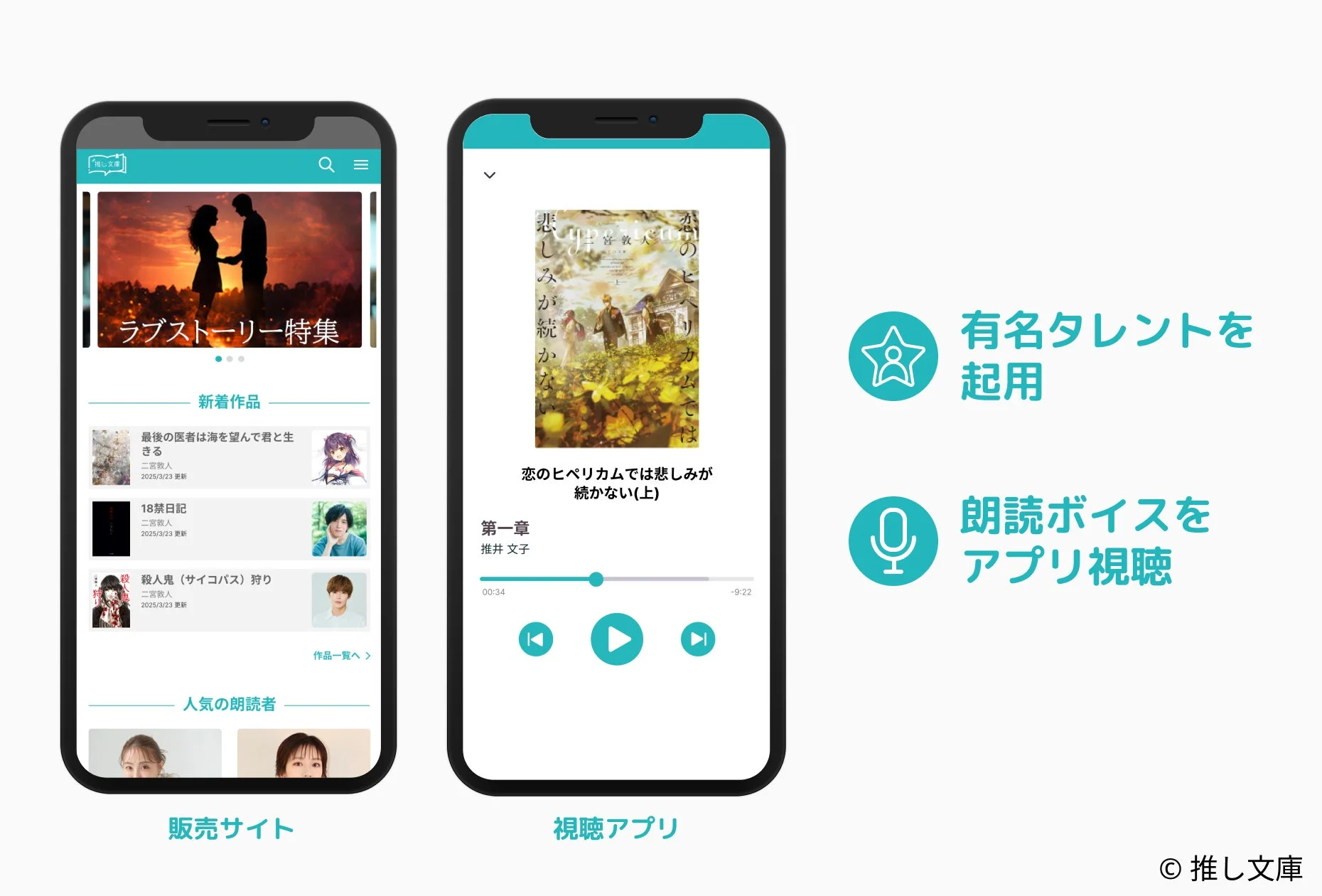 『推し文庫』Android版リリース！　バックグラウンド再生機能も新搭載