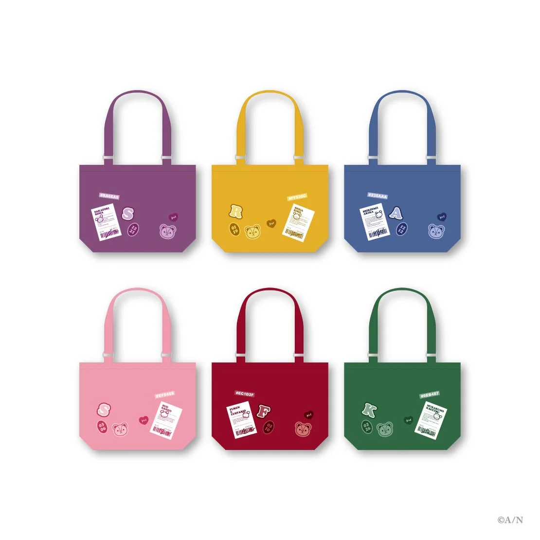 「Beary School Time」トートバッグ全6種。