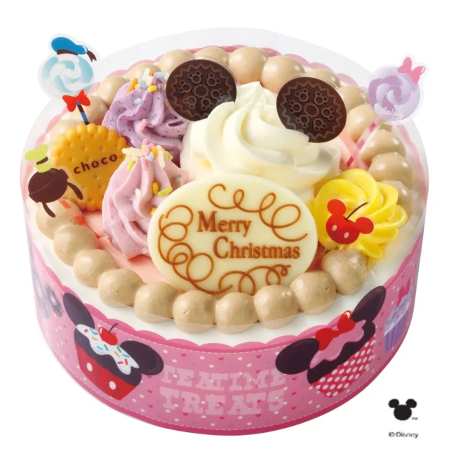 ミッキー&フレンズのキャラクターをモチーフにしたスイーツパーティーケーキ。