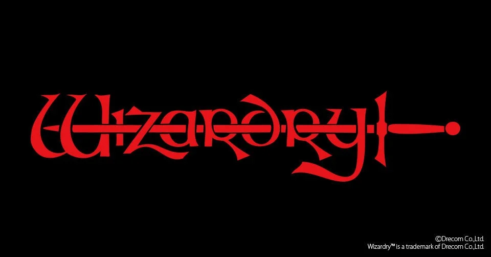 名作RPG「Wizardry」の赤と黒のロゴマーク
