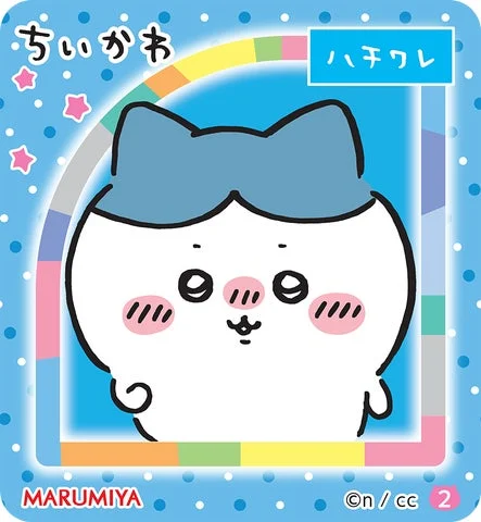 キラキラシールハチワレの横顔デザイン